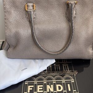 Beautiful Rare Vintage Fendi Selleria Metallic Gold Bag